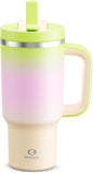 ENCOOL 32 oz Tumbler with Handle and Straw: Stainless Steel Insulated Tumbler by ENCOOL