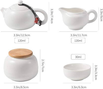 Chinese Tea Pot Cup Set with Tray Infuser - Image 5