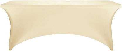 LZY Spandex Fitted Stretch Table Cover for 6 ft or 4ft or 8ft Folding Table, Rectangular Cocktail Tablecloth, Perfect for Party or Banquet