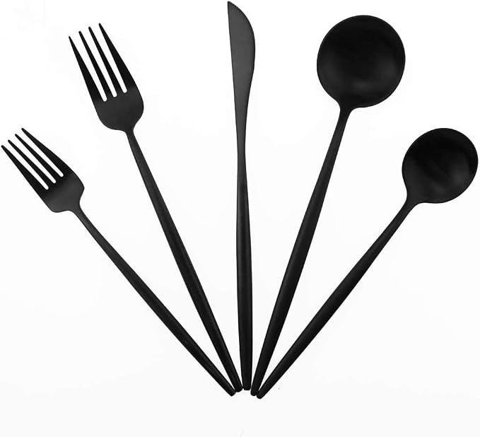 20-Piece 18/10 Stainless Steel Flatware Silverware, Luxury Dinnerware Set by Gugrida