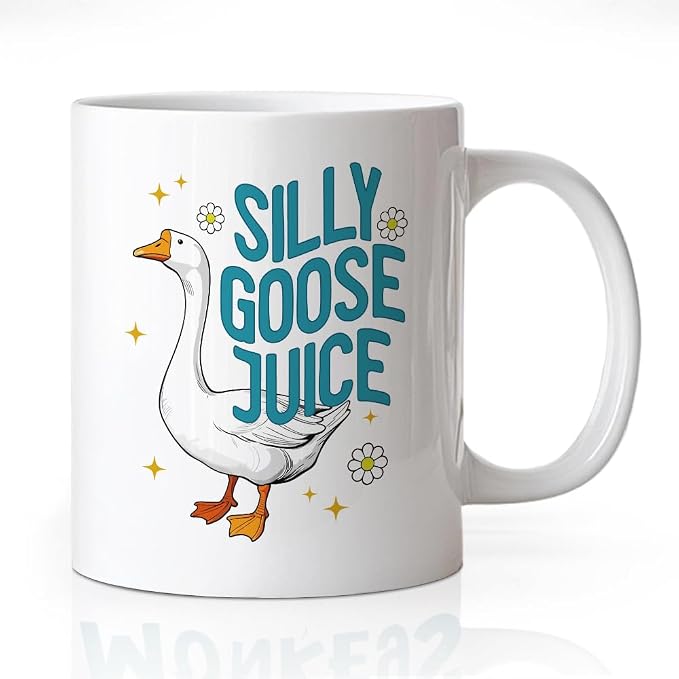 Silly Goose Juice 11 oz Funny Goose Ceramic Coffee Mug | Silly Goose Coffee Cup by Unknown