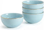 Cereal Bowls, 24 oz Ceramic Bowls Set of 4, Stoneware Bowl Set by Tikooere