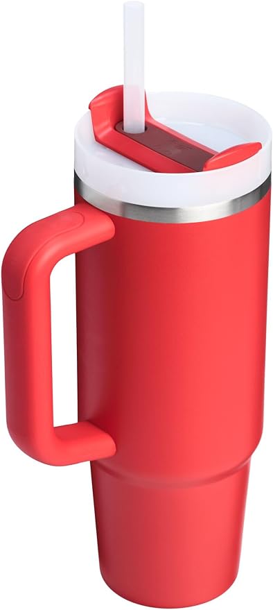 STANLEY Quencher H2.0 Flow State Tumbler, 30 oz, Chili Red | Handle and Straw | - Image 3