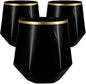 Oojami 40 Pack Diamond-Shaped Disposable Plastic Wine Glasses, 12 oz Stemless by Oojami