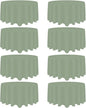 8 Pack Sage Green Round Tablecloth 90 Inch Stain and Wrinkle Resistant Round Sage Green Table Cloth Reusable and Washable Polyester Fabric Table Covers for Buffet Wedding Party and Banquet