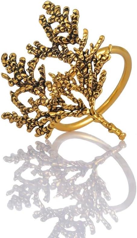 Gold Branch Napkin Rings Set of 6 - Image 5