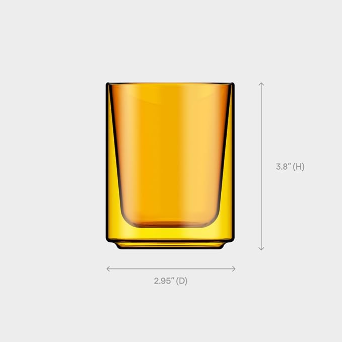 Terra Kaffe Marigold Mezzo 8 oz Double-Walled Coffee Glass – Borosilicate - Image 2