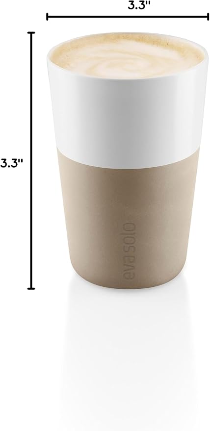 Eva Solo | 2 Cafe Latte tumblers Pearl beige |Silicone-coated - Image 5