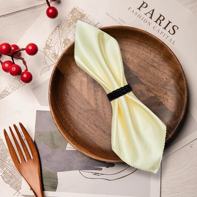 Meplait Napkin Rings Set of 6, Boho Napkins Holders Ring - Image 2
