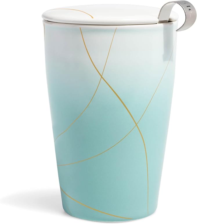 Tea Forte Double-Walled Ceramic Kati Cup, 12 oz | Insulated Ceramic by TeaForte