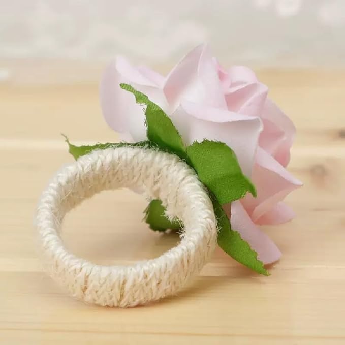 Flower Napkin Rings Set of 12, Daily Party, Valentine's, Thanksgiving - Image 3