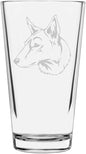 Saarloos Wolfdog Custom Personalized Dog Themed Etched All Purpose 16oz Pint Glass