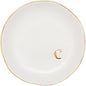 COLLECTIVE HOME - Ceramic Jewelry Tray, Decorative Trinket Dish for Rings Earrings Necklaces Bracelet Watch Keys, Birthday Mother's Day Christmas Gift for Women, 4.75", White Surface (C)