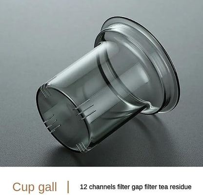 SHUWEICAO-Glass Tea Cup with Infuser and Lid, 17oz/500ml Hand-blown - Image 4