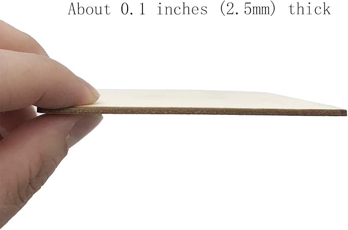 20 Pcs Unfinished Wood Pieces, Wood Square 4 x 4 Inch | Blank Natural Slices - Image 3