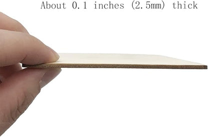 20 Pcs Unfinished Wood Pieces, Wood Square 4 x 4 Inch | Blank Natural Slices - Image 3