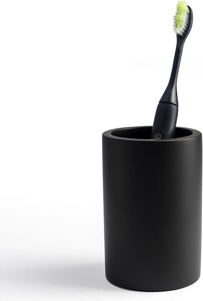 Matte Black Resin Bathroom Tumbler Cup by JoLavie