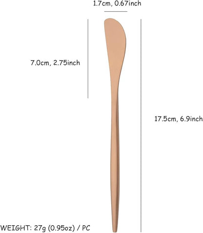 10 Pack Rose Gold Cheese Spreader Knife, Uniturcky Stainless Steel Butter - Image 6