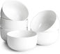 DOWAN White Ceramic Bowls Set of 6, 22 oz Ceramic Cereal Bowls, Everyday Cereal, Soup & Rice Bowls, Stackable Stoneware for Modern Kitchens, Dishwasher & Microwave Safe Bowl