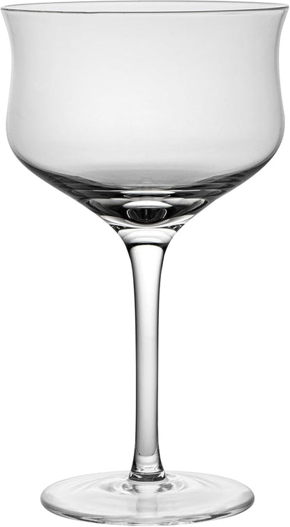 Restaurantware-Vetri 12 Ounce Bar Glasses, 6 Dishwashable Martini Glasses - No Lead, Long Stemmed, Clear Glass Cocktail Drinkware, For Hosting Parties, Serve Wine, Margarita, Cosmopolitan, And More