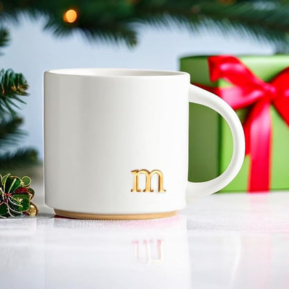 COLLECTIVE HOME Ceramic Coffee Mug, 15 oz Monogram Cup - Image 6