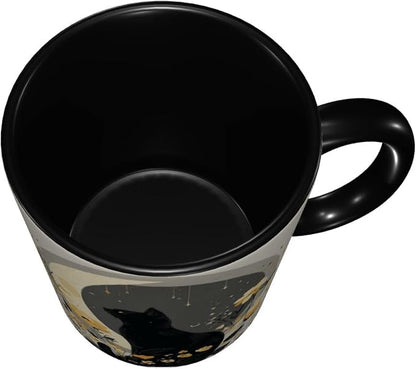 Yrebyou Cat and Moon Coffee Mug 11oz Ceramic Cup - Image 4