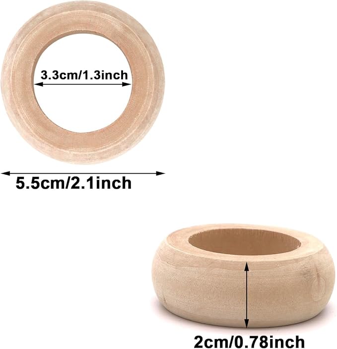 Napkin Rings Dining Table Napkin Holder, Classic Everyday Use Thanksgiving - Image 2