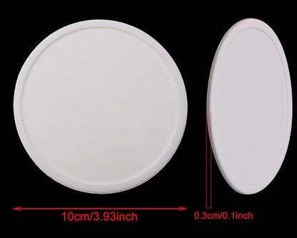 ONLYKXY 3 Pieces 3.93 Inch Silicone Coasters, Round Coasters - Image 2
