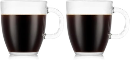 Bodum 12oz Bistro Coffee Mug Single-Wall Tempered Glass, 2 Pack by Bodum