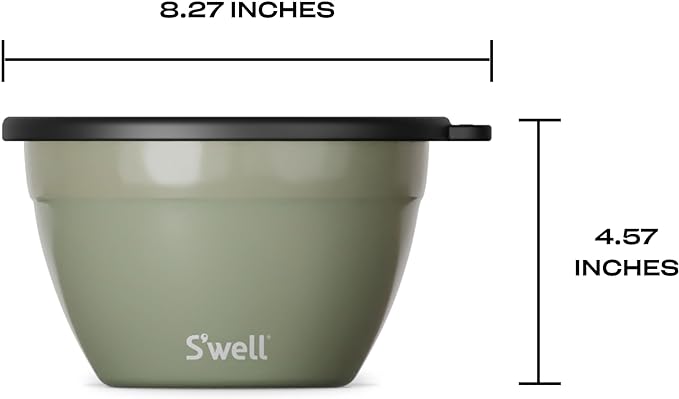 S'well Stainless Steel Salad Bowl Kit, Mountain Sage, Comes - Image 4