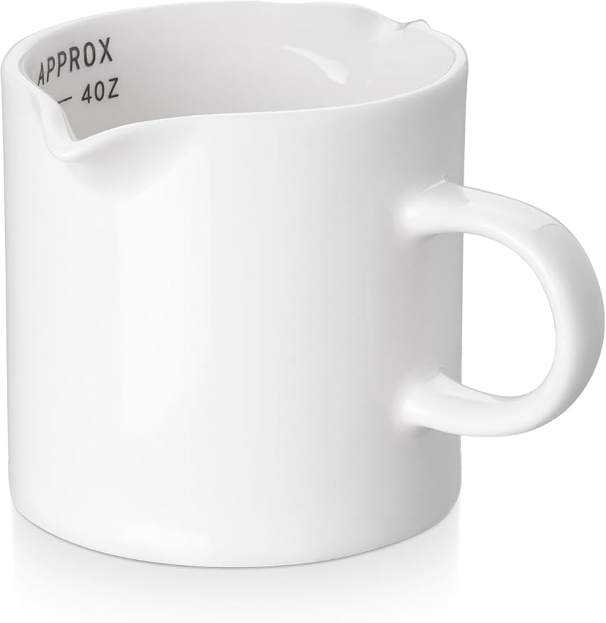 ABRUTY Espresso Cups, 5 OZ Ceramic Double Spouts Cups, Espresso Shot Cup by ABRUTY