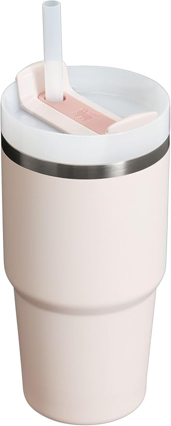 STANLEY Quencher H2.0 Flow State Tumbler, 20 oz, Rose Quartz 2.0 | Straw and - Image 2