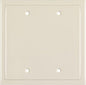 Henne Bery Modern Edge Decorative Wall Plate Switch Plate Outlet Cover, Durable Solid Zinc Alloy (Double Blank, Light Almond)