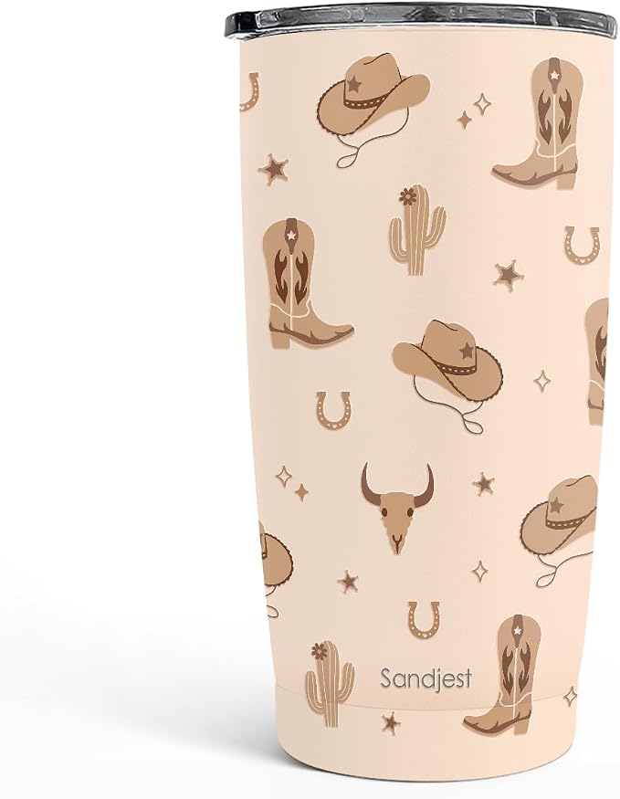 SANDJEST Cowgirl Tumbler 20oz, Stainless Steel Travel Cup by SANDJEST