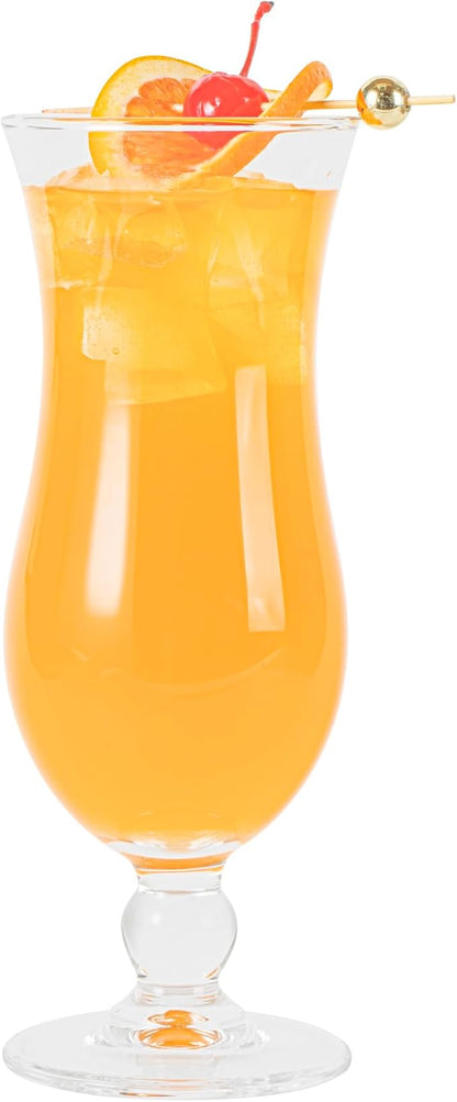 Vetri 15.5 Ounce Party Glasses, 6 Dishwashable Pina Colada Glasses - No Lead, Durable, Clear Glass Tulip Drinking Cups For Tropical Cocktails, For Alcoholic And No-Alcoholic Drinks - Restaurantware