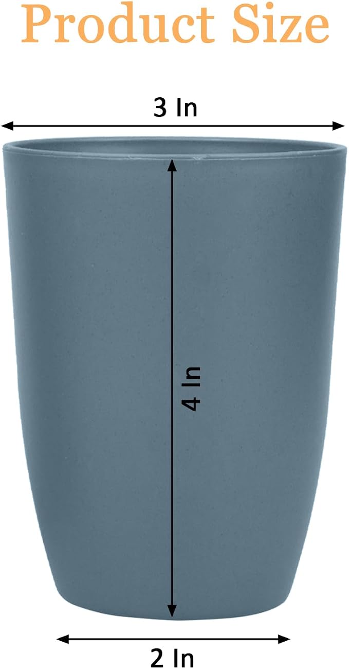 Wheat Straw Cups Set of 4, Unbreakable Drinking Cup | 12 Oz Reusable Cups - Image 2