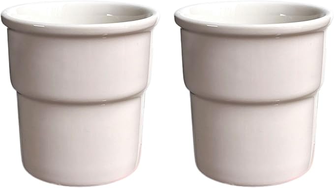 Ceramic Coffee Mug, 220ml Minimalist White Latte Cup, Microwave and Dishwasher by Boxonly