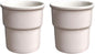 Ceramic Coffee Mug, 220ml Minimalist White Latte Cup, Microwave and Dishwasher by Boxonly