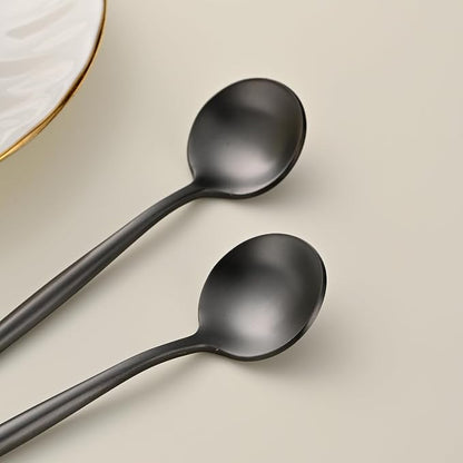 5.1 Inches Satin Black SS18/10 Teaspoon, Small Tea Spoon, Espresso Spoon - Image 6