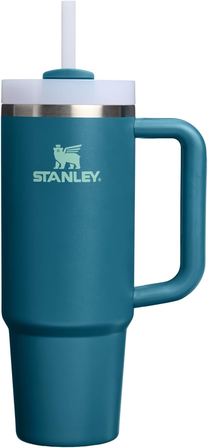 STANLEY Quencher H2.0 Flow State Tumbler, 30 oz, Coastal Teal | Handle and by Unknown