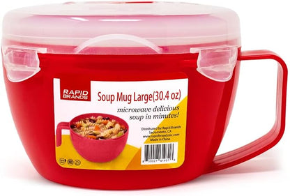 Rapid Soup Mug | Microwaveable Soup & Noodle Cooker | Enjoy Hot Soups Anytime | by Rapid+Brands