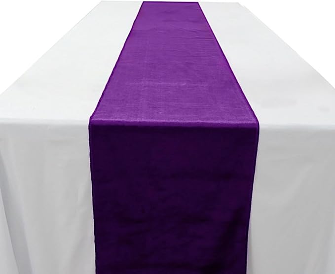 Balsa Circle 10 pcs 12x108-Inch Purple Premium Velvet Table Runners Wedding by BalsaCircle