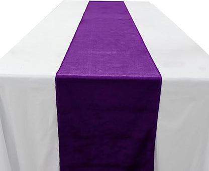 Balsa Circle 10 pcs 12x108-Inch Purple Premium Velvet Table Runners Wedding by BalsaCircle