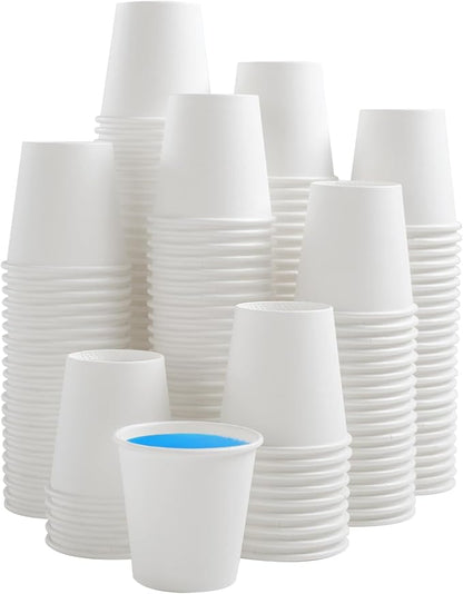 Clawsoff 3 oz 300 Count White Paper Cups Disposable Bathroom Mouthwash Cups | by BuyNow