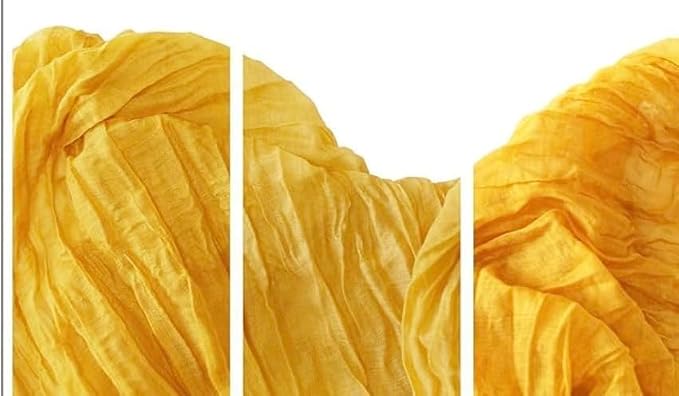 3Pcs Yellow Cheesecloth Table Runner Wedding Baby Shower Home Decor | 35x120 - Image 7