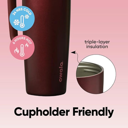 Owala SmoothSip Slider Stainless Steel Insulated Travel Mug - Image 3