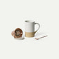 MORA Ceramics Tea Cup with Loose Leaf Infuser, Spoon and Lid, 12 oz, Microwave by MORA