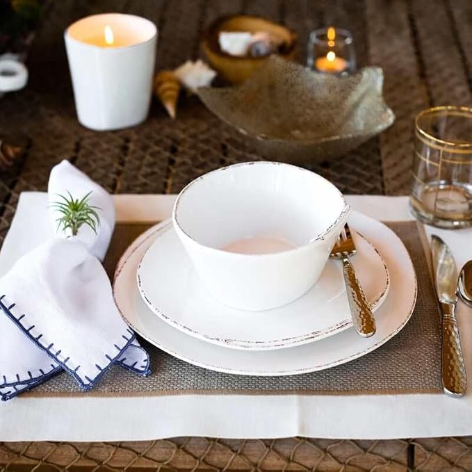 VIETRI Lastra White Salad Plate - Image 4