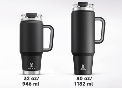 Meoky 40 oz Tumbler with Handle and Straw, Insulated Tumbler with Lid and Straw - Image 8