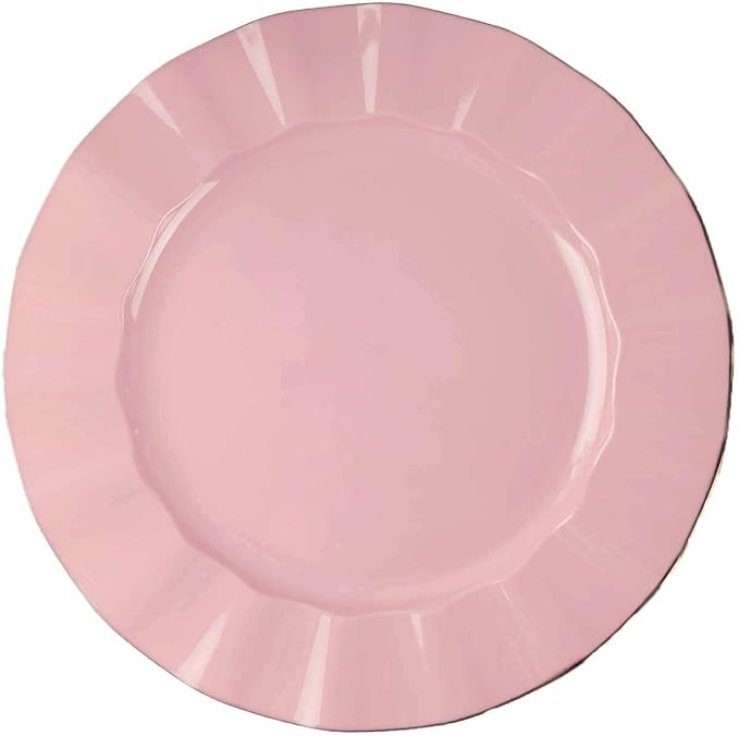 Efavormart 9" Salad Plates – Set of 10 Plastic Dusty Rose Round Disposable - Image 7